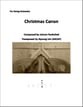 Christmas Canon Orchestra sheet music cover